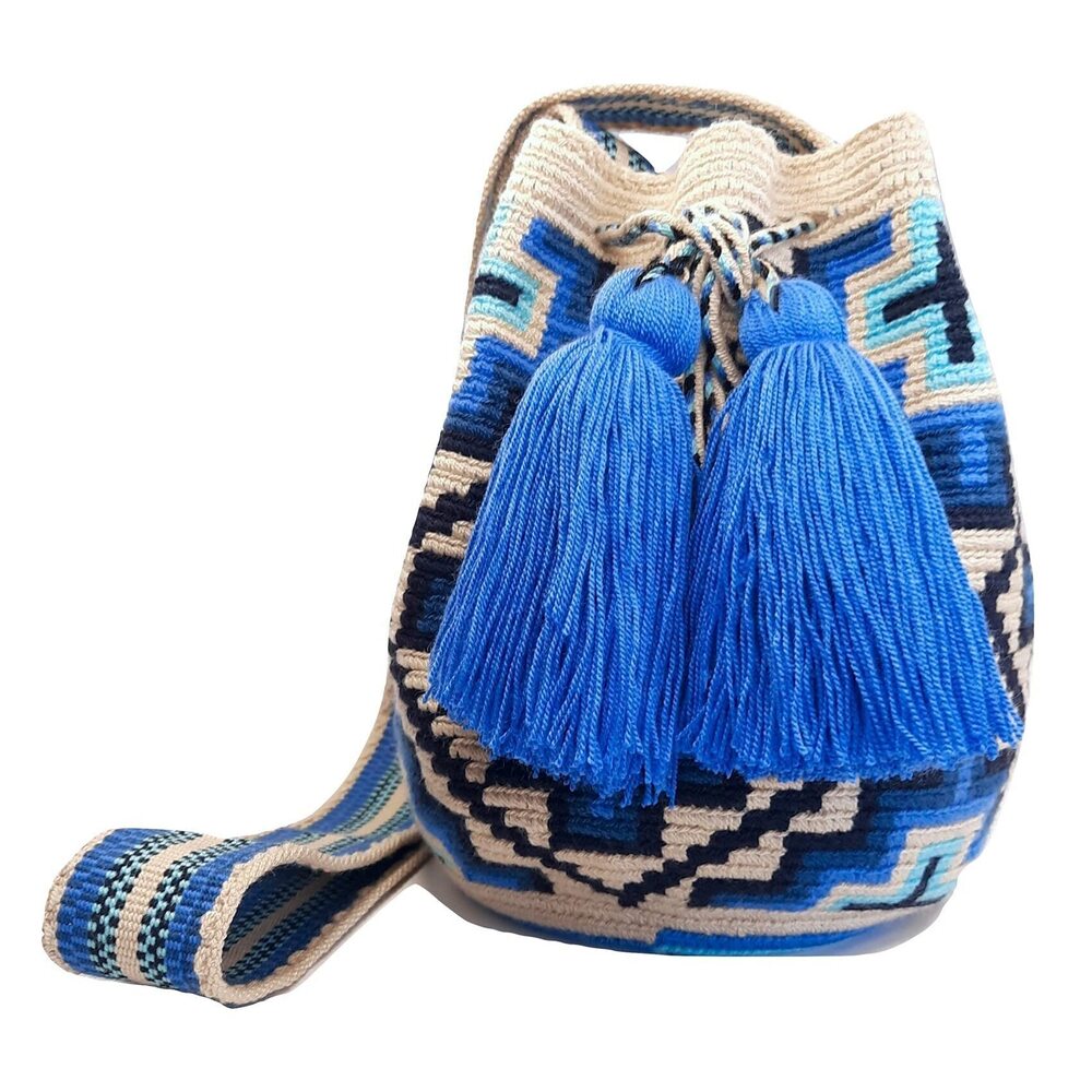 5185 MEDIUM Wayuu Mochila Bag original bolsa tejida colombiana authentic